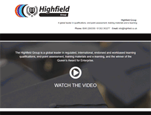 Tablet Screenshot of highfield.co.uk
